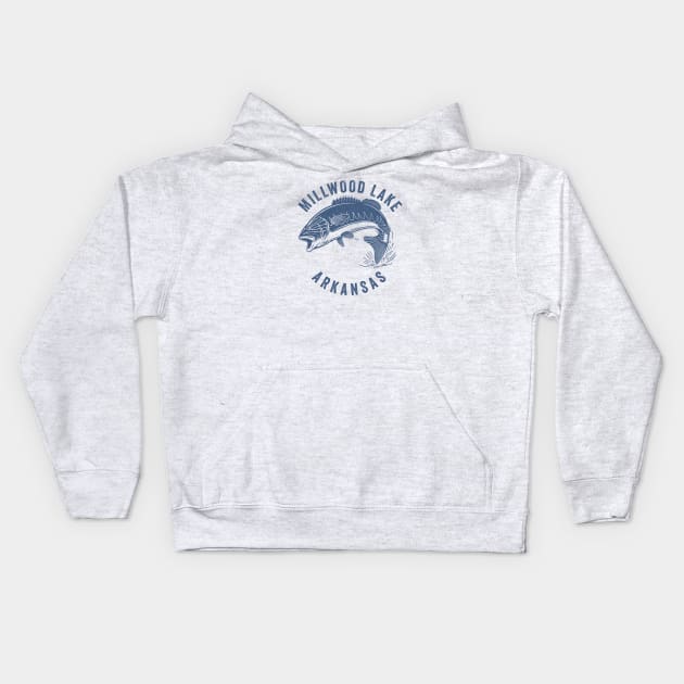 Millwood Lake Arkansas Kids Hoodie by Eureka Shirts